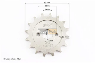 Зірка передня - 428H-16T BOXER BM/ВМX 150cc