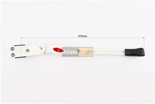 Підніжка бокова задня телескопічна для 26"- 29", кріплення за перо рами, алюмінієва, біла HS-001