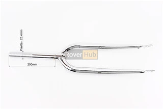 Вилка 24" з різьбою 1" (25,4мм), шток 200мм, нікельована