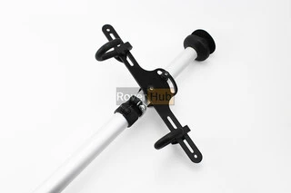 Подставка под 2 велосипеда телескопическая 1,8-3м, регулируемый угол наклона велосипеда, алюминиевая, серая HS-051