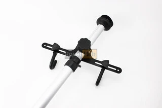 Подставка под 2 велосипеда телескопическая 1,8-3м, регулируемый угол наклона велосипеда, алюминиевая, серая HS-051