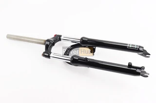 Вилка 26 "амортизаційна, без різьби 1-1/8" (28,6мм), шток 260мм, з ходом 75мм, V/Disk-brake, M Lockout, чорна LJ-641(сталева