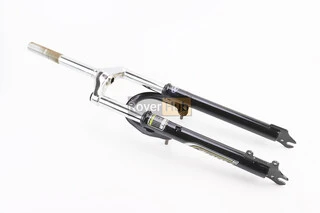 Вилка 26" амортизационная, с резьбой 1" (25,4мм), шток 200мм, с ходом 50мм, V/Disk-brake, чёрная "ZOOM"