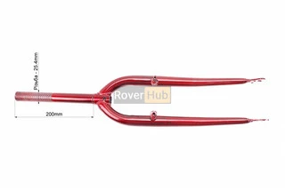 Вилка 26" з різьбою 1" (25,4мм), шток 200мм, V-brake, червона