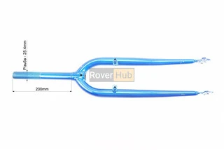 Вилка 26" з різьбою 1" (25,4мм), шток 200мм, V-brake, синя