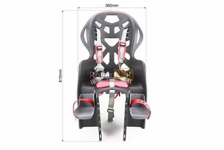 Сидіння для перевезення дітей пластмасове заднє, кріпл. на багажник, п'ятиточковий ремінь безпеки, BC-195