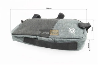 Сумка на раму 250х110х60мм, кріпл. на липучці, сіро-чорна