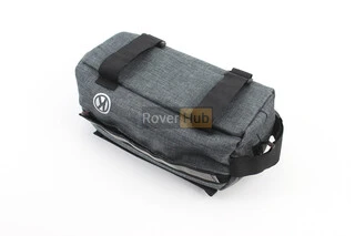 Сумка на раму с отделением для смартфона 220х90х110мм, светоотражающие полосы, крепл. на липучке, серая