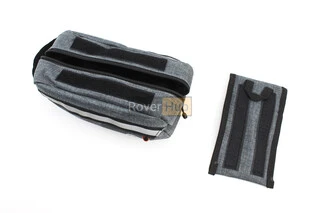 Сумка на раму с отделением для смартфона 220х90х110мм, светоотражающие полосы, крепл. на липучке, серая