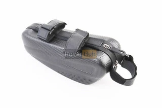 Сумка на раму 220х90х85мм, кріпл. на липучці, чорна "карбон"