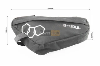 Сумка передня під раму трикутна 280х135х60мм, кріпл. на липучці, вологозахисна, чорна