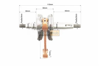 Колінвал 1E40F шатун - жовтий