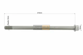 Loncin LX200GY-3 Вісь колеса переднього d12mm; L210mm