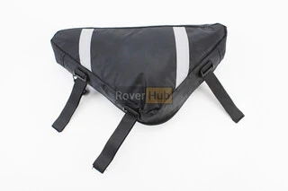 Сумка под раму треугольная 280х220х200мм, крепл. на липучке, влагозащитная, светоотражающие полосы, чёрная