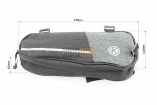 Сумка під раму, кріпл. на липучці, чорно-сіра