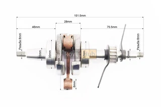 Колінвал HONDA GX35 (CG438) - 4Т