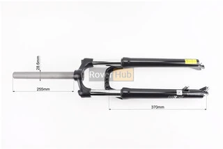 Вилка 27,5" амортизационная, без резьбы 1-1/8" (28,6мм), шток 255мм, с ходом 80мм, Disk-brake, Preload, алюминиевая, чёрная XCE 28