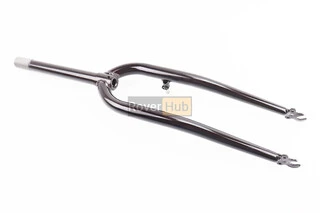 Вилка 28" з різьбою 1" (28,6мм), шток 240мм, V-brake, чорна