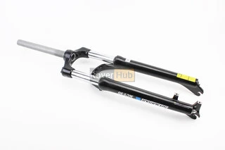 Вилка 29" амортизаційна, без різьби 1-1/8" (28,6мм), шток 255мм, з ходом 100мм, Disk-brake, пружинно-оливна, Lockout, алюмінієва,