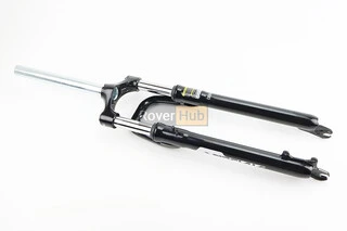 Вилка 29" амортизаційна, без різьби 1-1/8" (28,6мм), шток 255мм, з ходом 75мм, Disk-brake, Preload, чорна CH-386