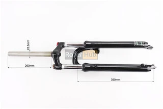 Вилка 29 "амортизаційна, без різьби 1-1/8" (28,6мм), шток 260мм, з ходом 75мм, V/Disk-brake, M Lockout, чорна LJ-641(сталева