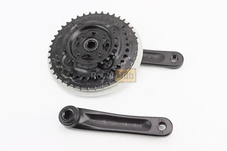 Шатуни "квадрат" 152мм, 42.34.24T MTB, алюмінієві, чорно-сірий MA-AC49