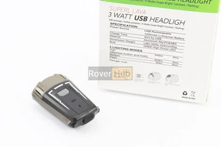 Ліхтар передній 1 діод 300 lumen, Li-ion 3.7V 1200mAh зарядка від USB, вологозахисний, чорно-сірий HJ-049 (можлива пошкоджена