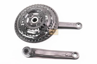 Шатуни "квадрат" 170мм, 42.34.24T MTB, чорні GR 02 (можливі потертості)