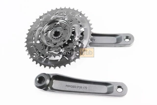 Шатуны "квадрат" 170мм, 44.32.22T MTB, алюминиевые, чёрные NSA-3007