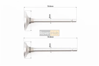 Клапан впускной (h-79,8; D-30,5; d-6), выпускной (h-79,8; D-25,5; d-6) к-кт 2шт 178F