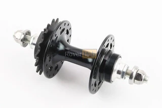 Втулка задня FIX алюмінієва 14Gx32H з фіксованою передачею 16Т, різьба Flip-Flop, 2 пром-підшипники 6000 2RS, кріпл. гайка, чорна