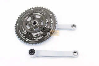 Шатуни "квадрат" 170мм, 48.38.28T MTB, сіро-сині GR 01 (можливі потертості)