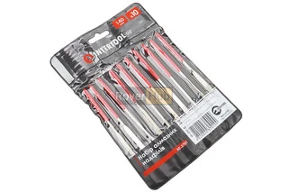 Набір алмазних надфілів 10шт, 140мм HT-3701