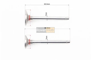 Клапан впускний (h-95; D-35,8; d-7), випускний (h-95; D-29,3; d-7) к-кт 2шт 186F
