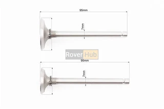 Клапан впускний (h-95; D-35,8; d-7), випускний (h-95; D-29,3; d-7) к-кт 2шт 186F