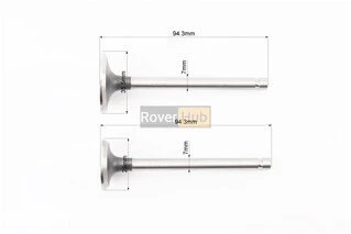 Клапан впускной (h-94,3; D-35,5; d-7), выпускной (h-94,3; D-29; d-7) к-кт 2шт 186F + пружина-2шт, + шайба-2шт, + сухарь-4шт, +