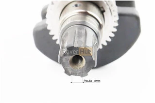 Колінвал 178F (Dшийки-36mm, H-102,4mm) під шліц + шестерні + підшипник, запресований