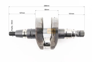 Колінвал 186F (Dшийки-40mm, H-118,2mm) під шліц