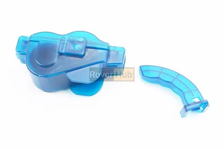 Мийка ланцюга з ручкою, 6 очищаючих роликів, синя