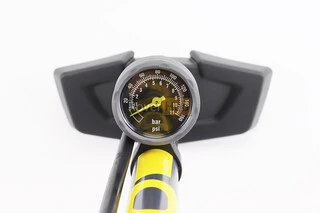 Насос ручний "підлоговий" сталевий з манометром 160 psi/11 bar, під штуцера Schrader&amp;Presta, PUM-058