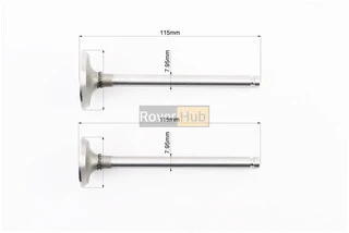 Клапан впускной (h-115; D-39; d-7,95), выпускной (h-115; D-33; d-7,95) + клапанный механизм к-кт R185N/R190N/R192N