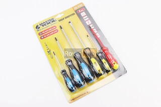 Викрутки набір 6шт PH0х75мм PH1х100мм PH2х125мм SL3х75мм SL6х125мм SL4х100мм 1000V 40-1146