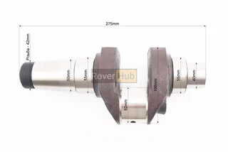 Колінвал R185N/R190N (Dболта-М12x1,5, Dшейки-52mm, H-106mm)