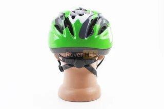 Шлем велосипедный подростковый M (54-57 см), 12 вент. отверстий, зелёный "КАМУФЛЯЖ" AV-021