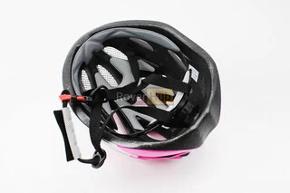 Шолом велосипедний M (54-57 см) знімний козирок, 18 вент. отворів, біло-рожевий AV-01