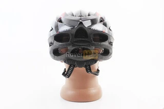 Шолом велосипедний L (54-62 см) знімний козирок, 21 вент. отворів, чорно-червоно-білий