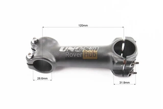 Винос керма MTB 28,6x31,8х120мм, алюмінієвий, чорний AS-601