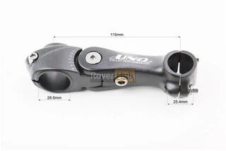 Винос керма MTB регульований 28,6x25,4х115мм, алюмінієвий, чорний AS-828