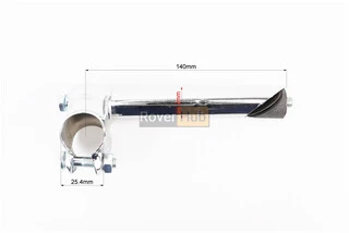Винос керма ХВЗ 22,2 х25, 4х140мм, хром