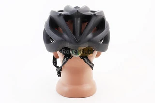 Шолом велосипедний L+ліхтар задній, знімний козирок, 19 вент. отворів, чорний матовий